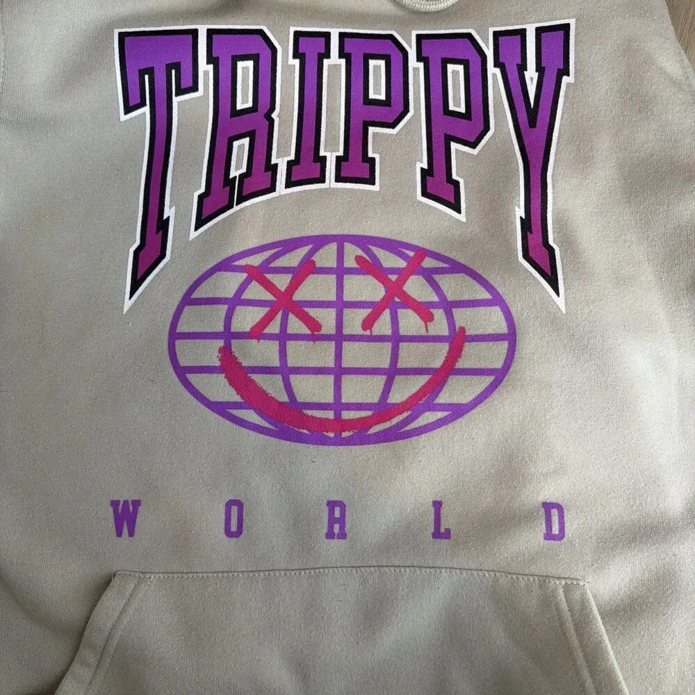 Brooklyn Cloth Mfg Co Trippy World Hoodie Rare Color Way Unisex Med EUC